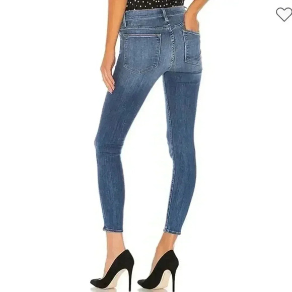 Frame Denim Le High Skinny Size 29 Poe Medium Wash Mid Rise Stretch Casual Crop - Picture 4 of 12